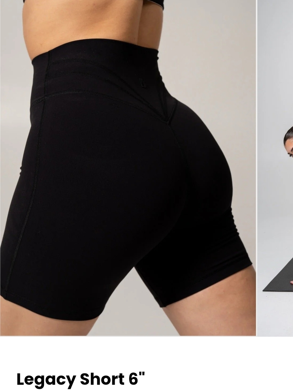 Legacy Black High-Waisted Bike Shorts - Picture 2 of 3